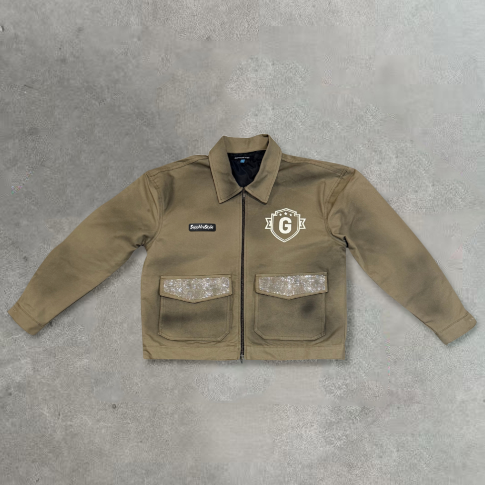 Sapphirestyle Retro Thin Print Dirty Jacket