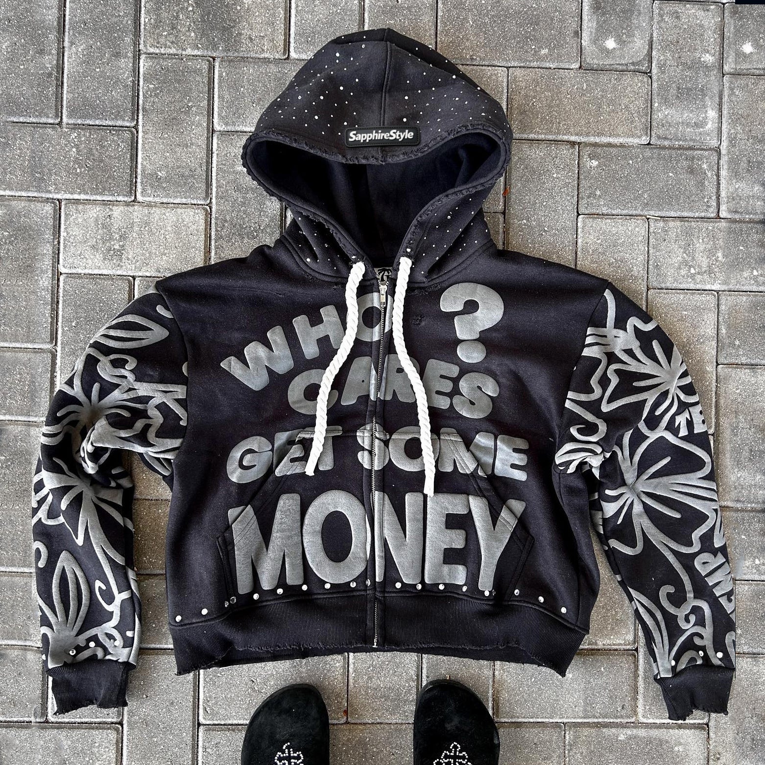 Sapphirestyle Who Cares Get Some Money Hoodie