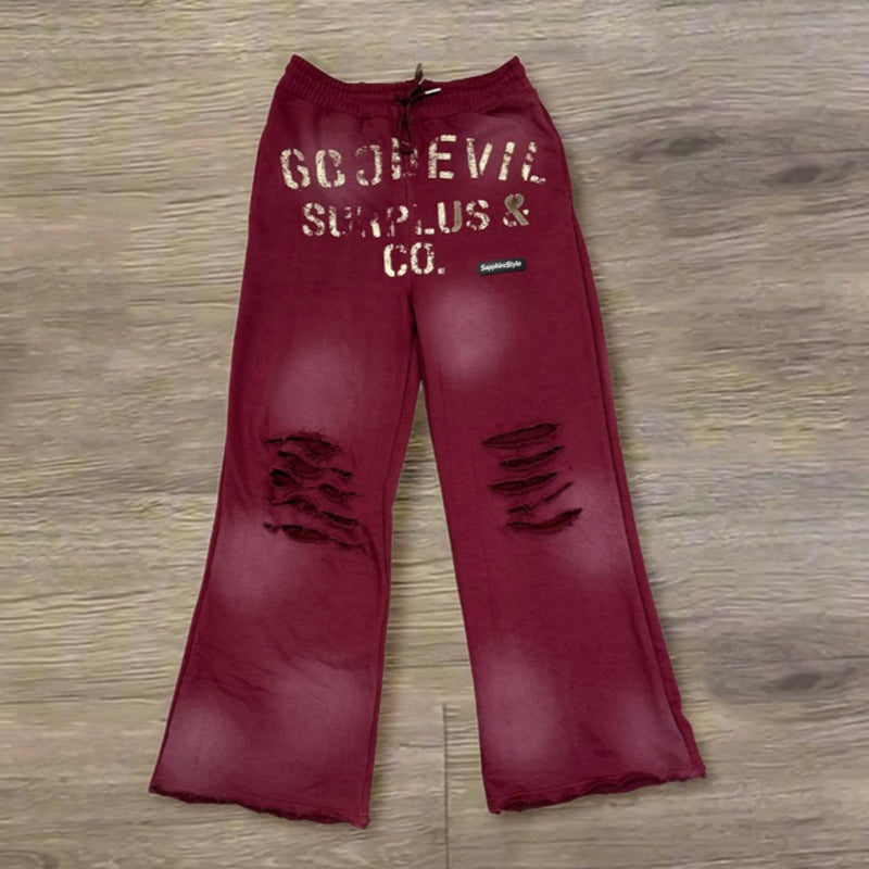 Sapphirestyle Casual ripped gradient sweatpants