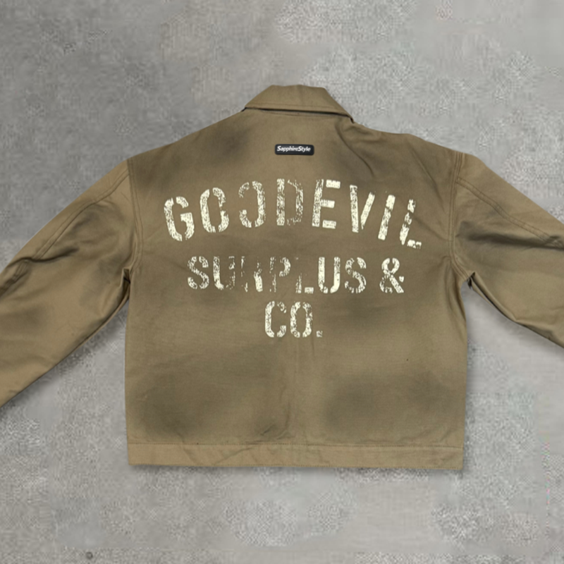 Sapphirestyle Retro Thin Print Dirty Jacket